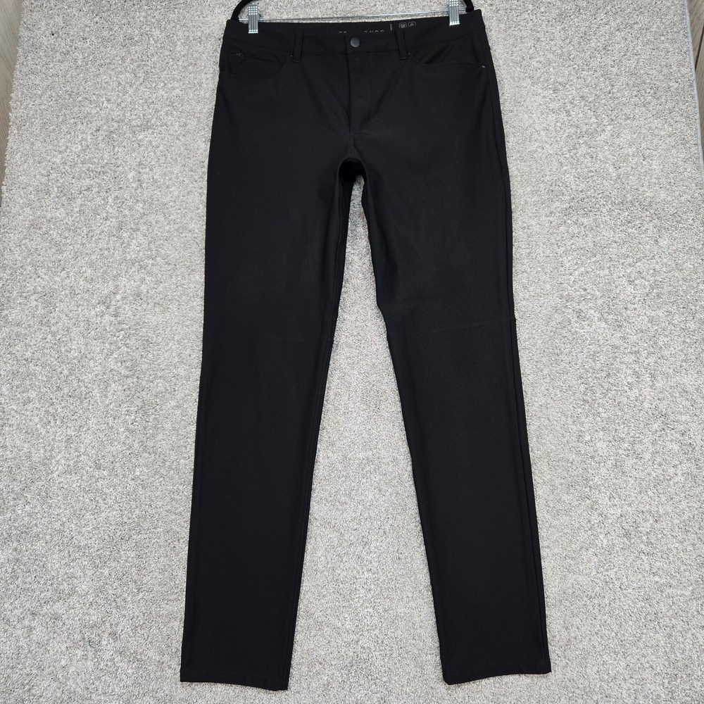 7 Diamonds Infinity Pants Mens 34x32 Black Slim Fit Performance EUC *Worn Once*